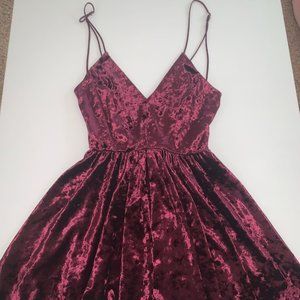 Urban Outfitters Backless Velvet Romper